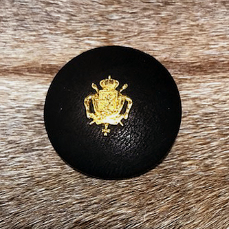 Leather Covered Button/Crest