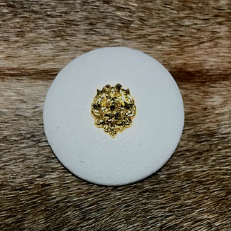 Leather Covered Button/Crest