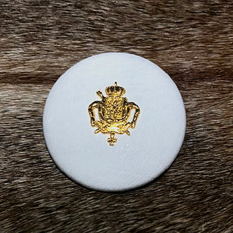 Leather Covered Button/Crest